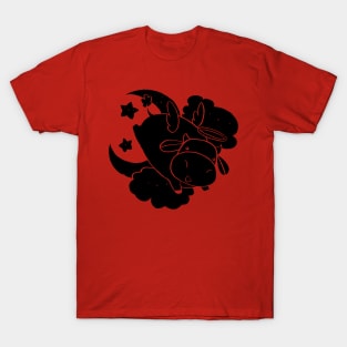 Angel Cow - Black Color T-Shirt